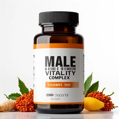 Flacone di Complesso Vitalità Maschile con ingredienti naturali