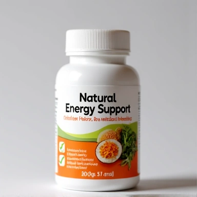 Flacone di Supporto Energetico Naturale con erbe rivitalizzanti